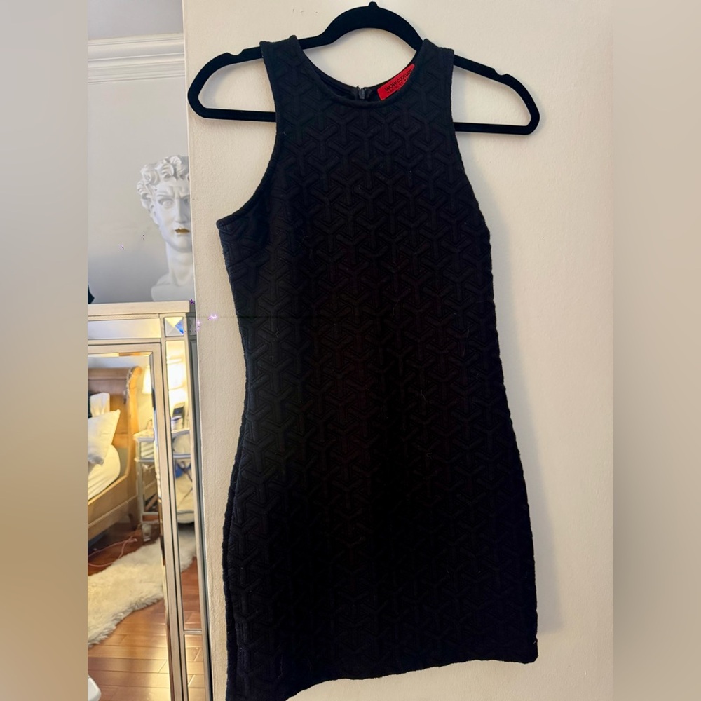 WOW Couture Black Textured Mini Dress